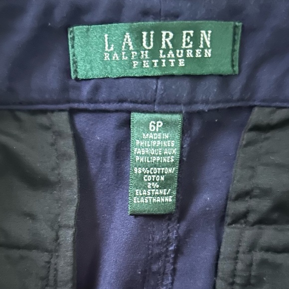 Lauren Ralph Lauren Petite Navy Cropped Pants/Capris 6P - Picture 3 of 13